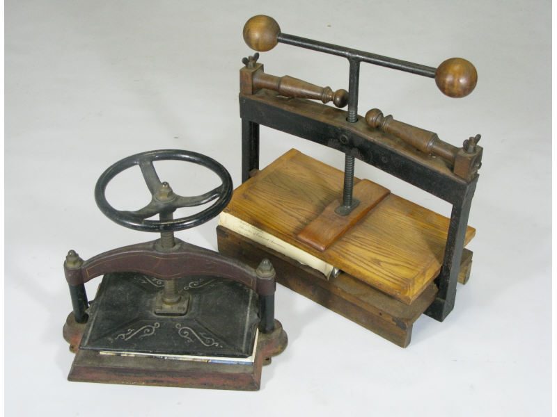 Appraisal: Two Antique Book Presses late th c the first of