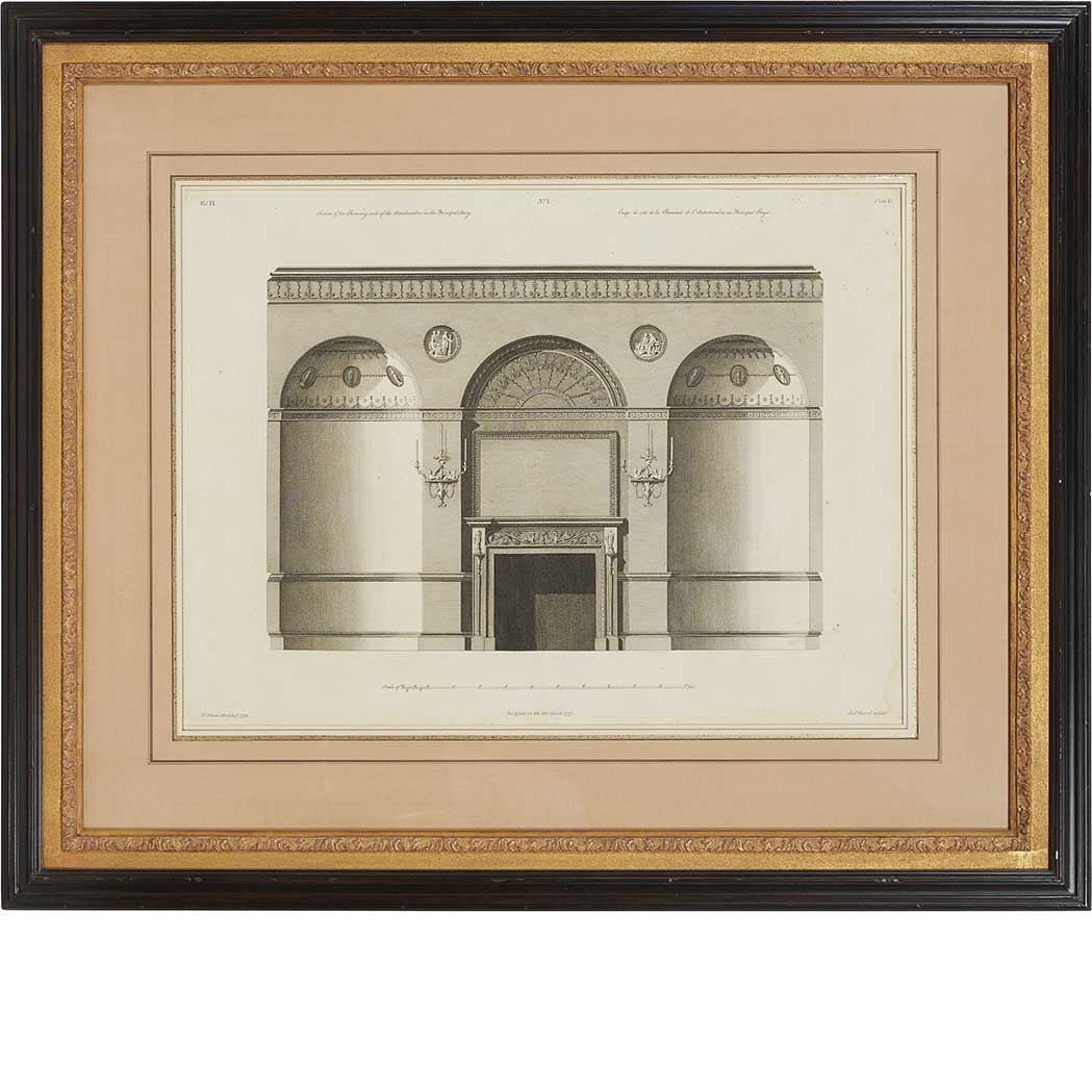 Appraisal: After Robert Adam - ARCHITECTURE STUDIES Six engravings from The