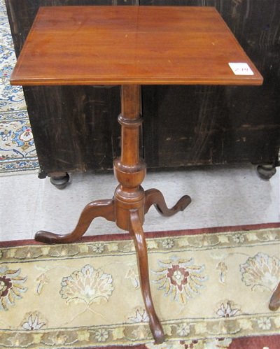 Appraisal: SQUARE TILT-TOP OCCASIONAL TABLE American th century the square top