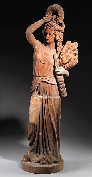 Appraisal: A cast iron figure of Ceres th century height ft