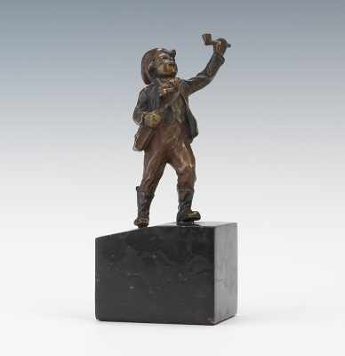 Appraisal: Paul Kowalczewski Polish - Cast bronze boy with brown patina