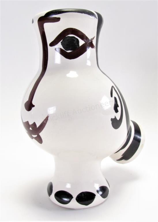 Appraisal: Pablo Picasso Woman-Faced Wood-Owl vase Pablo Picasso - pottery wood