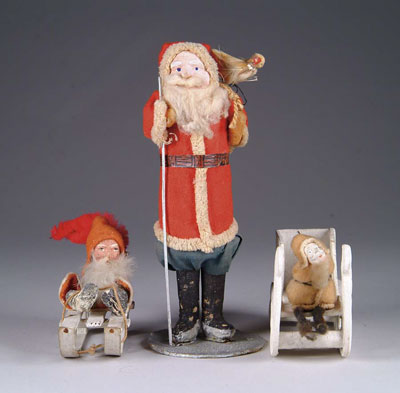 Appraisal: LOT OF THREE VINTAGE JAPANESE SANTAS The first being a