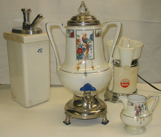 Appraisal: FOUR ARTICLES OF AMERICANA KITCHEN WARE One is a Royal-Rochester