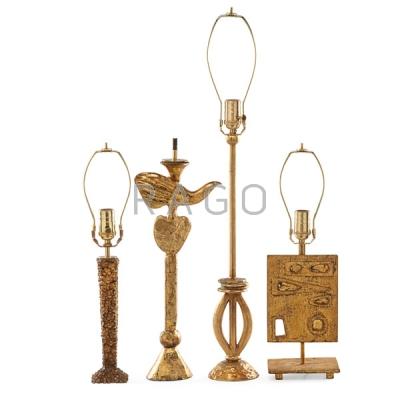 Appraisal: CASENOVE L BOYE FONDICA Four table lamps Condition Report