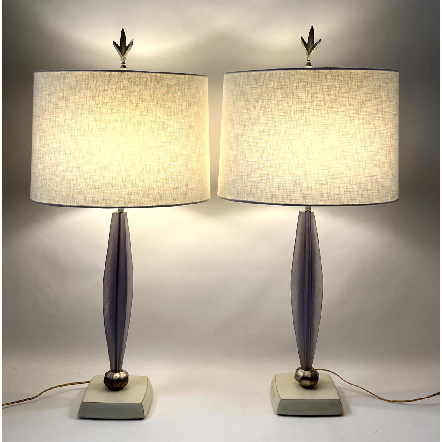 Appraisal: Pr ALTAMIRA by MICHAEL LAMAR Lamps Artisan Hand Crafted Acrylic