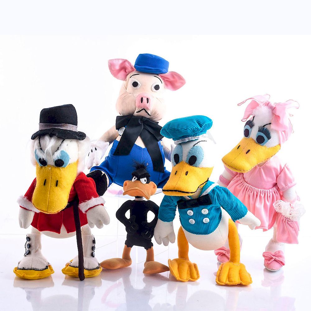 Appraisal: ANIMATION CHARACTERS Hand finished dolls from iconic Disney productions and