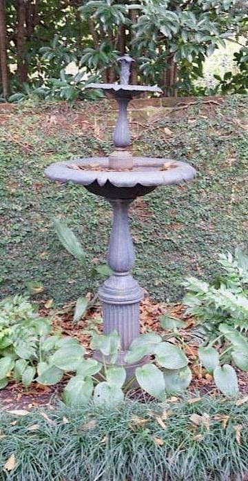 Appraisal: Cast Iron Two Tiered Pedestal Fountain Lot Cast Iron Two