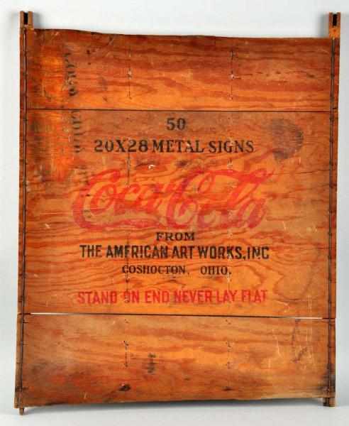 Appraisal: Wooden Coca-Cola Crate Fragment Description From American Artworks Indicated the