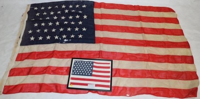 Appraisal: TWO UNITED STATES FLAGS TO INCLUDE A -STARFLAG X AND