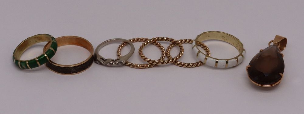 Appraisal: JEWELRY Assorted kt and kt Gold Rings Includes an kt