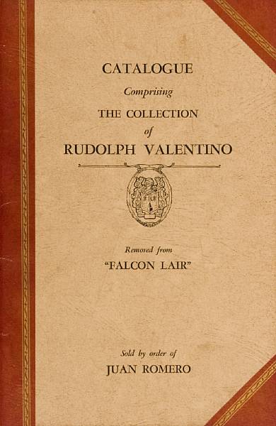 Appraisal: A Rudolph Valentino-related catalogue from the auction titled The Collection