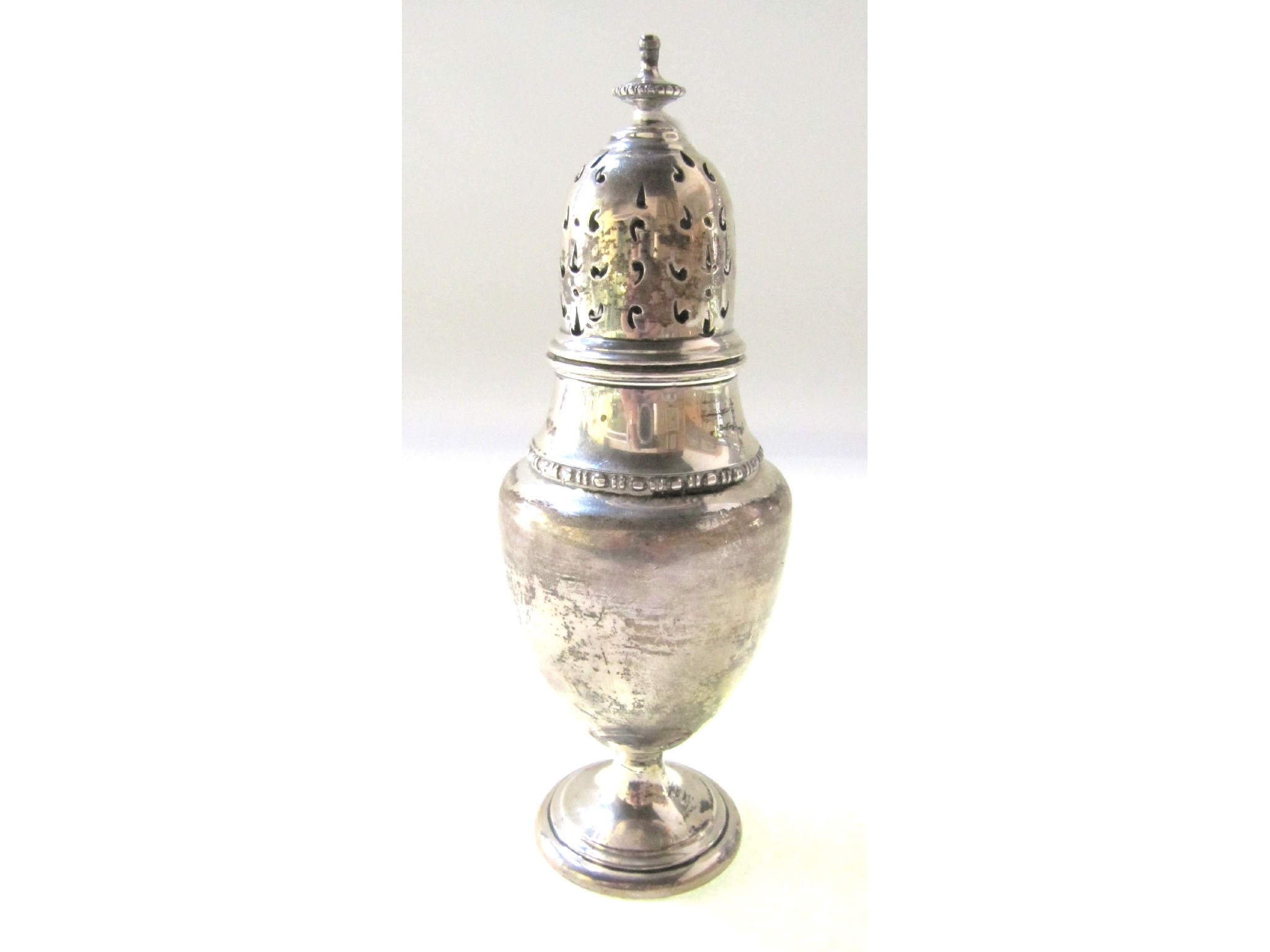 Appraisal: A silver sugar castor Birmingham