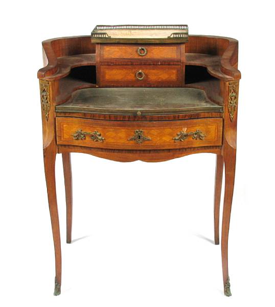 Appraisal: A Louis XVI style bonheur de jour height in width