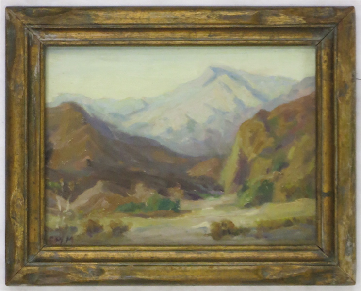 Appraisal: EDITH MAUDE MILLER OIL ON BOARD American - Desert landscape