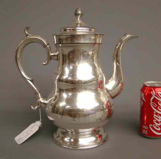 Appraisal: C Boardman and Co N Y C silverplated coffee pot