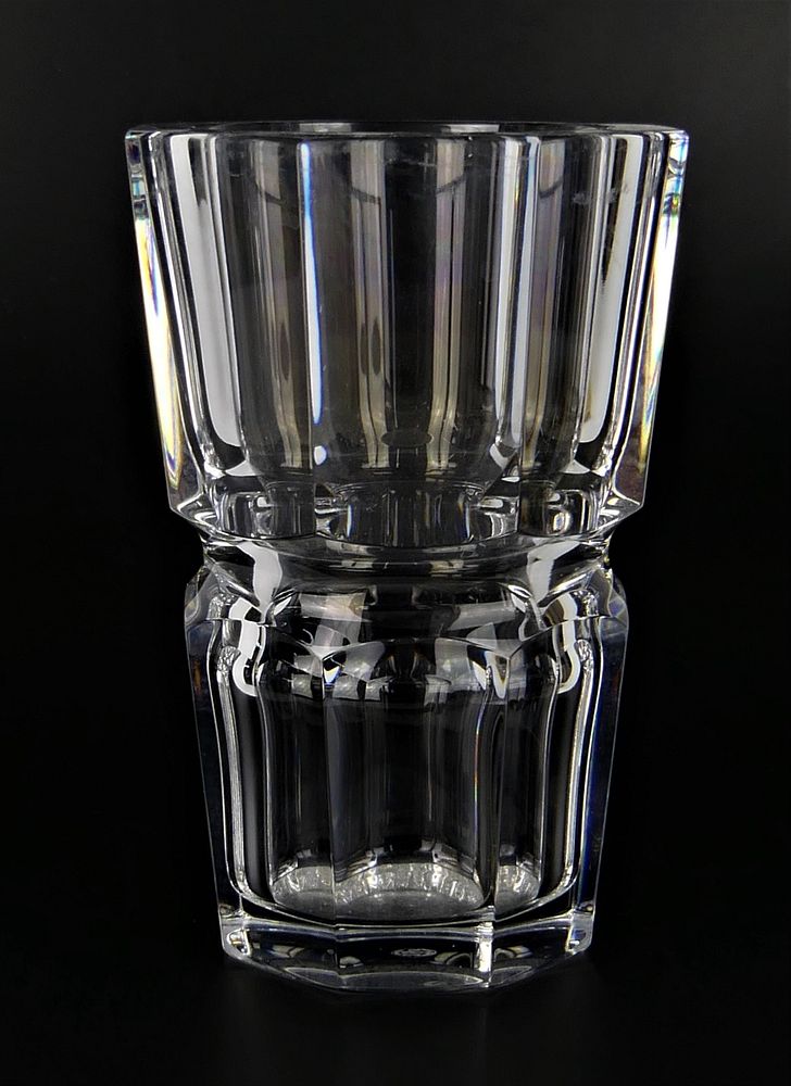 Appraisal: BACCARAT HEAVY FRENCH CRYSTAL VASE Measures tall and thick signed