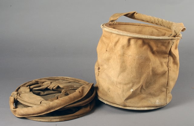 Appraisal: canvas buckets with small holes