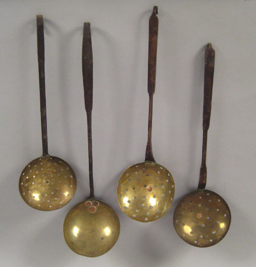 Appraisal: Four Pennsylvania wrought iron and brass utensils ca