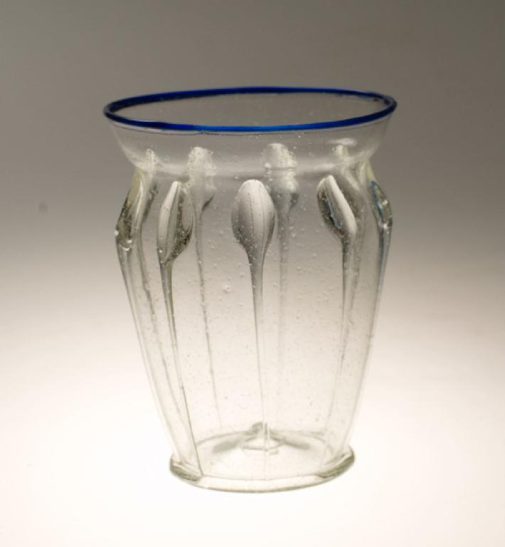 Appraisal: SODA GLASS BEAKER c in the Art Nouveau taste with