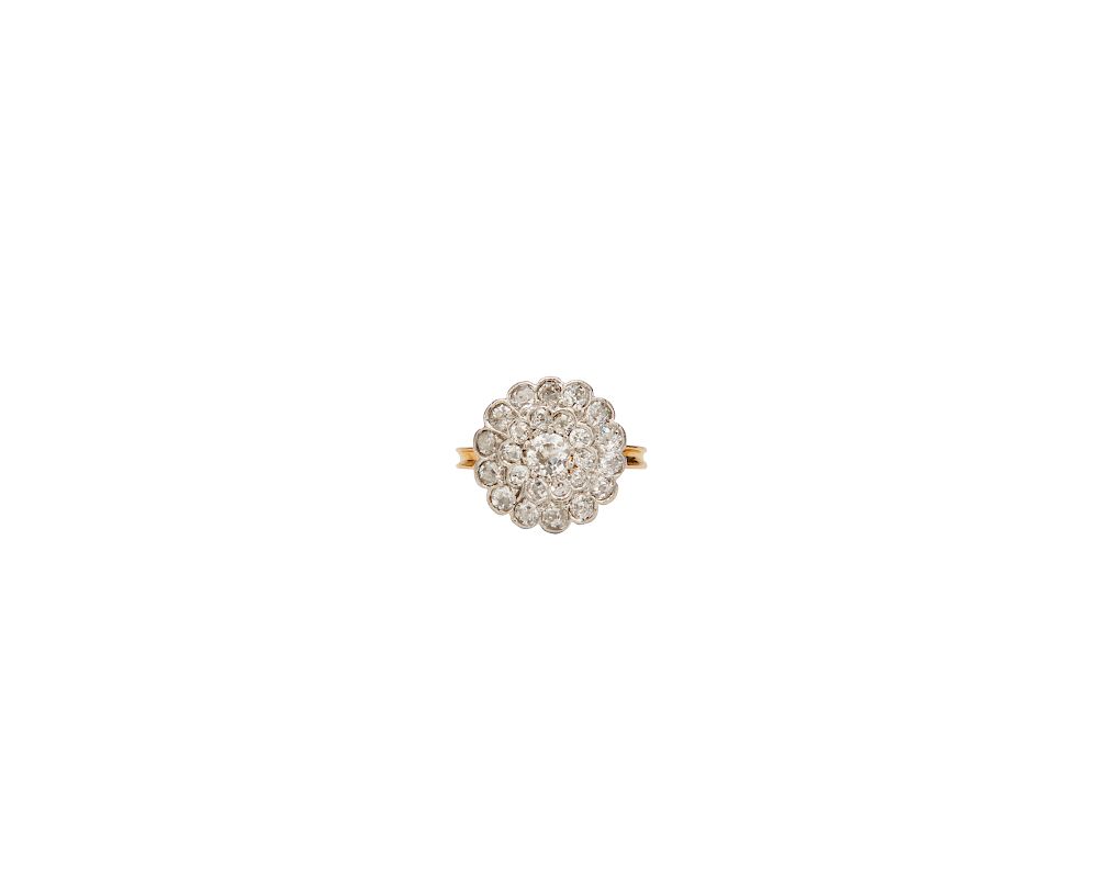 Appraisal: K Gold Platinum and Diamond Ring K Gold Platinum and