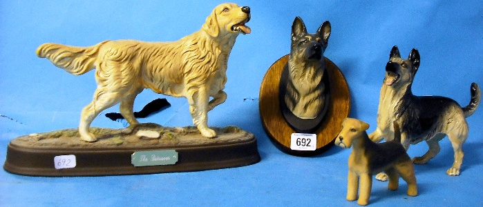 Appraisal: Beswick Alsation Head Wallplaque Lakeland Terrier Matt Royal Doulton Alsation