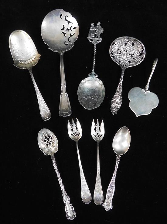 Appraisal: SILVER Sterling and one Continental piece of silver nine pieces