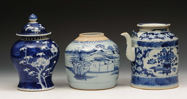 Appraisal: A Chinese blue and white jar and cover th Centuryone