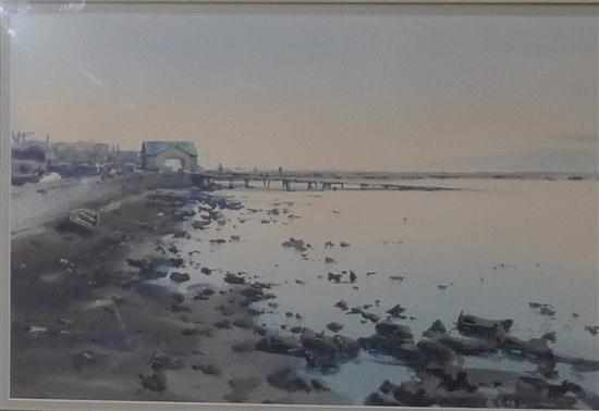 Appraisal: GREG ALLEN ST KILDA PIER WATERCOLOUR