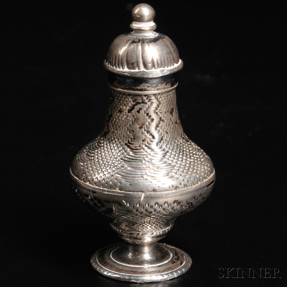 Appraisal: Continental Silver Scent Vial and Seal probably th century apparently