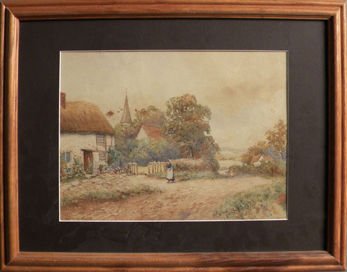 Appraisal: Watercolor landscape signed Frances Kefer together with a watercolor signed