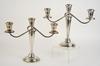 Appraisal: CANDELABRA - Pair of three arm sterling candelabra by Garden