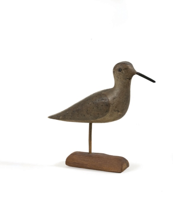 Appraisal: CARVED AND PAINTED SHOREBIRD DECOY CIRCA Having slightly carved and