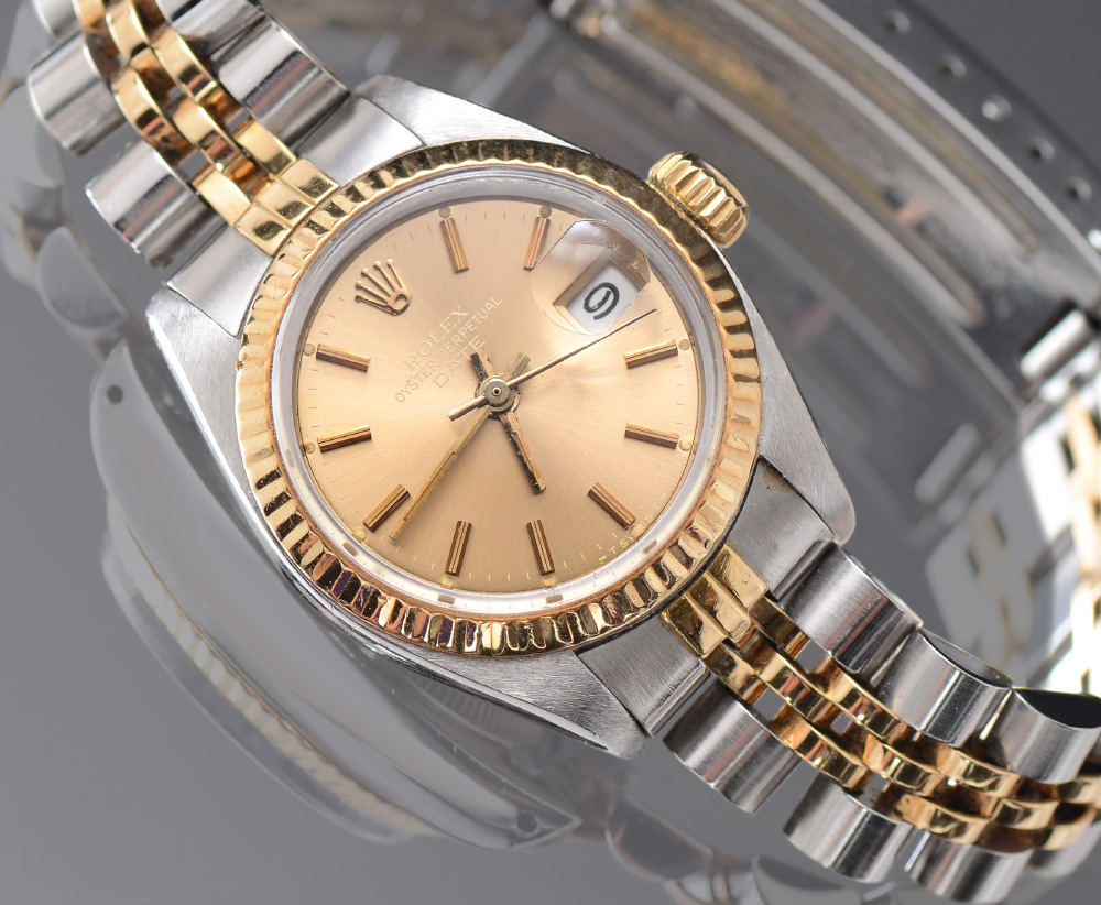 Appraisal: LADIES TWO TONE ROLEX WRISTWATCH K and stainless steel Oyster