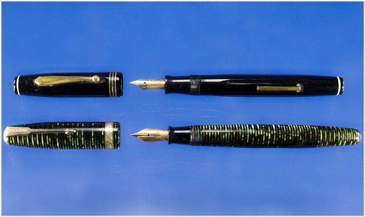 Appraisal: Pens A Parker Vacumatic Major American C In emerald green