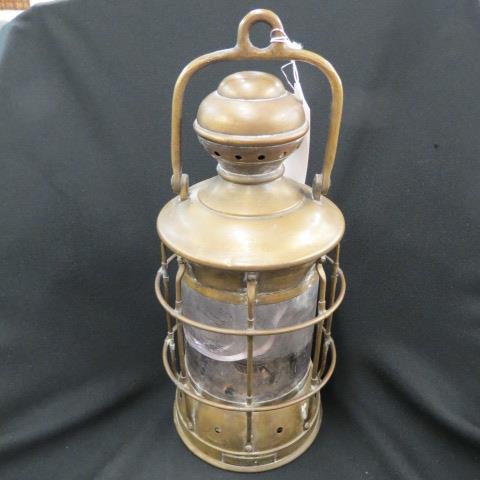 Appraisal: Early Brass Ships Oil Lantern