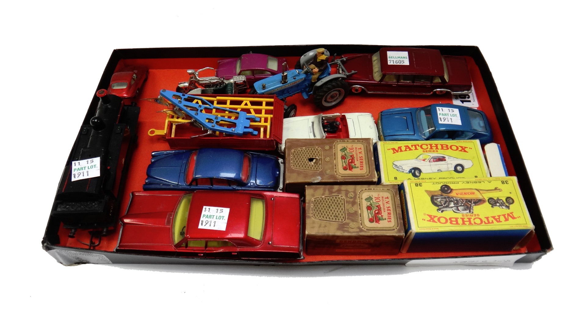 Appraisal: A quantity of die-cast vehicles including two Matchbox lesney vehicles