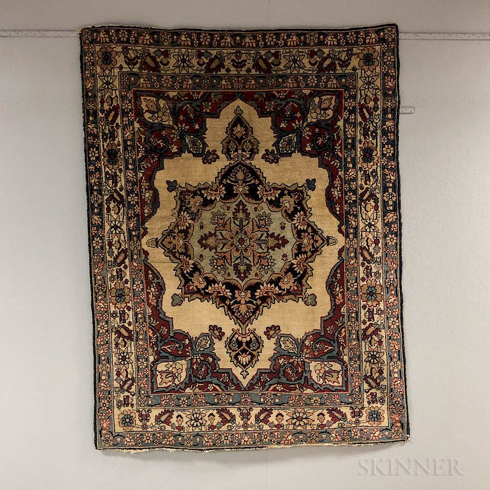 Appraisal: Antique Kerman Rug Antique Kerman Rug eastern Iran c with