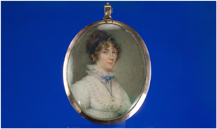 Appraisal: Attributed To Thomas Peat fl - Portrait Miniature A Lady