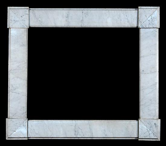 Appraisal: American marble frame th centurymolded edges with square-cut corners H