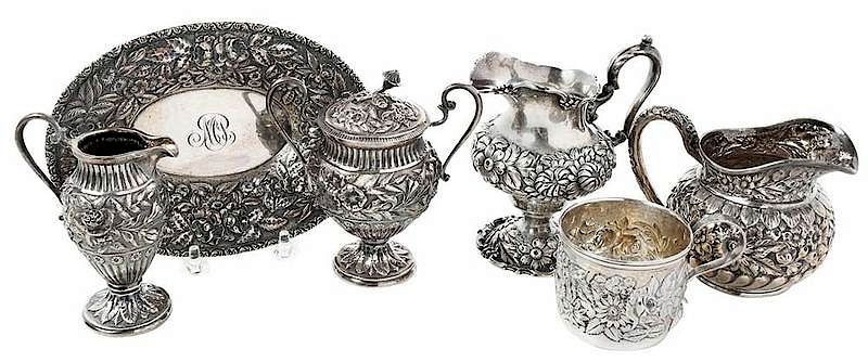 Appraisal: Six Assorted Sterling Table Items American th century all with