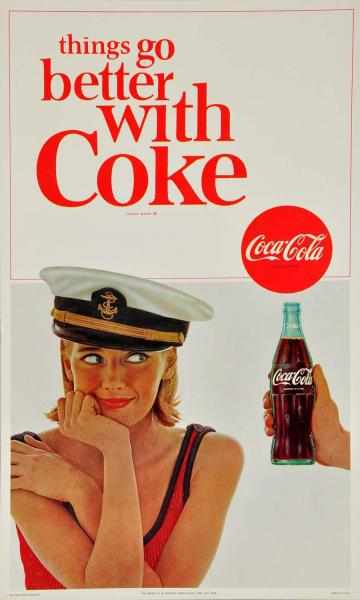 Appraisal: s Coca-Cola Poster Description Only very minor wear and marks