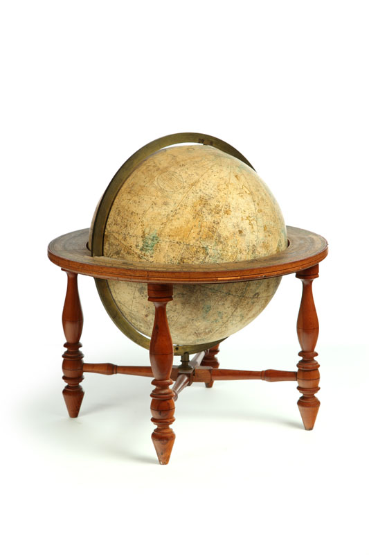 Appraisal: CELESTIAL GLOBE Made by Loring Boston Handcolored printed globe in