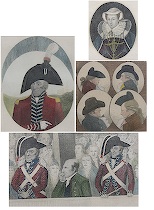 Appraisal: A Collection of framed hand colored antique etchings by John