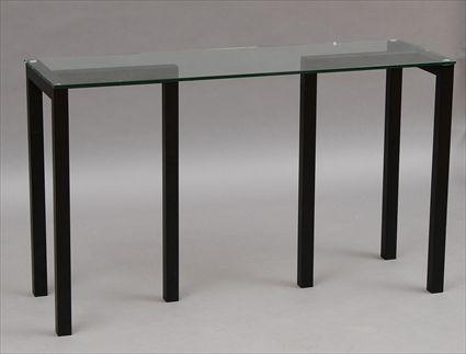 Appraisal: Late Modern Glass and Enameled Metal Console Table x x