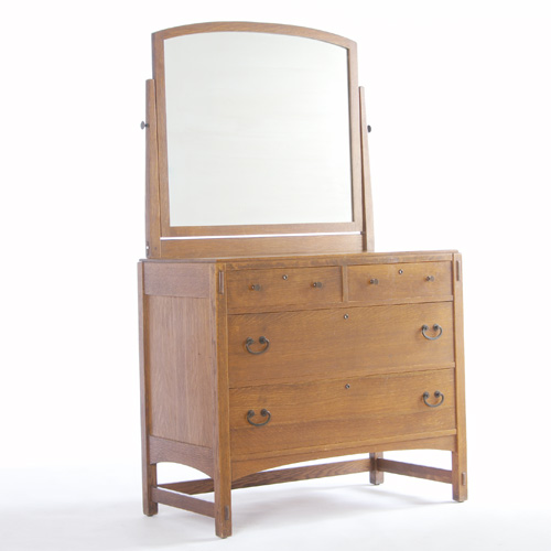 Appraisal: LIMBERT Dresser with drawers in two-over-two configuration a pivoting mirror