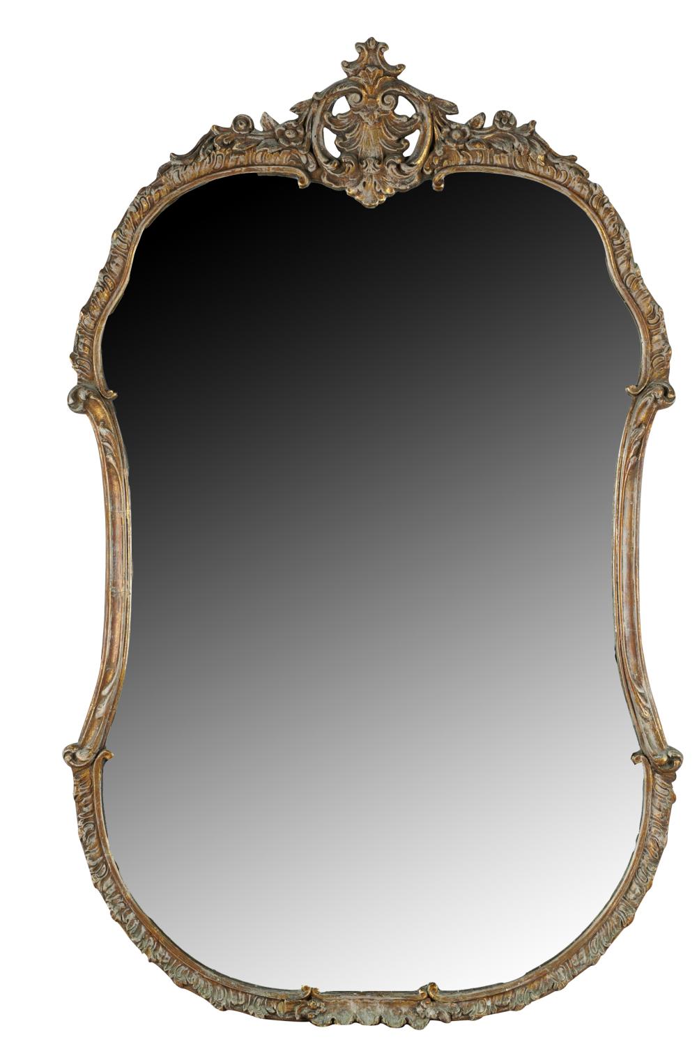 Appraisal: GILTWOOD CARTOUCHE MIRRORCondition with minor loss to gilding slight loss