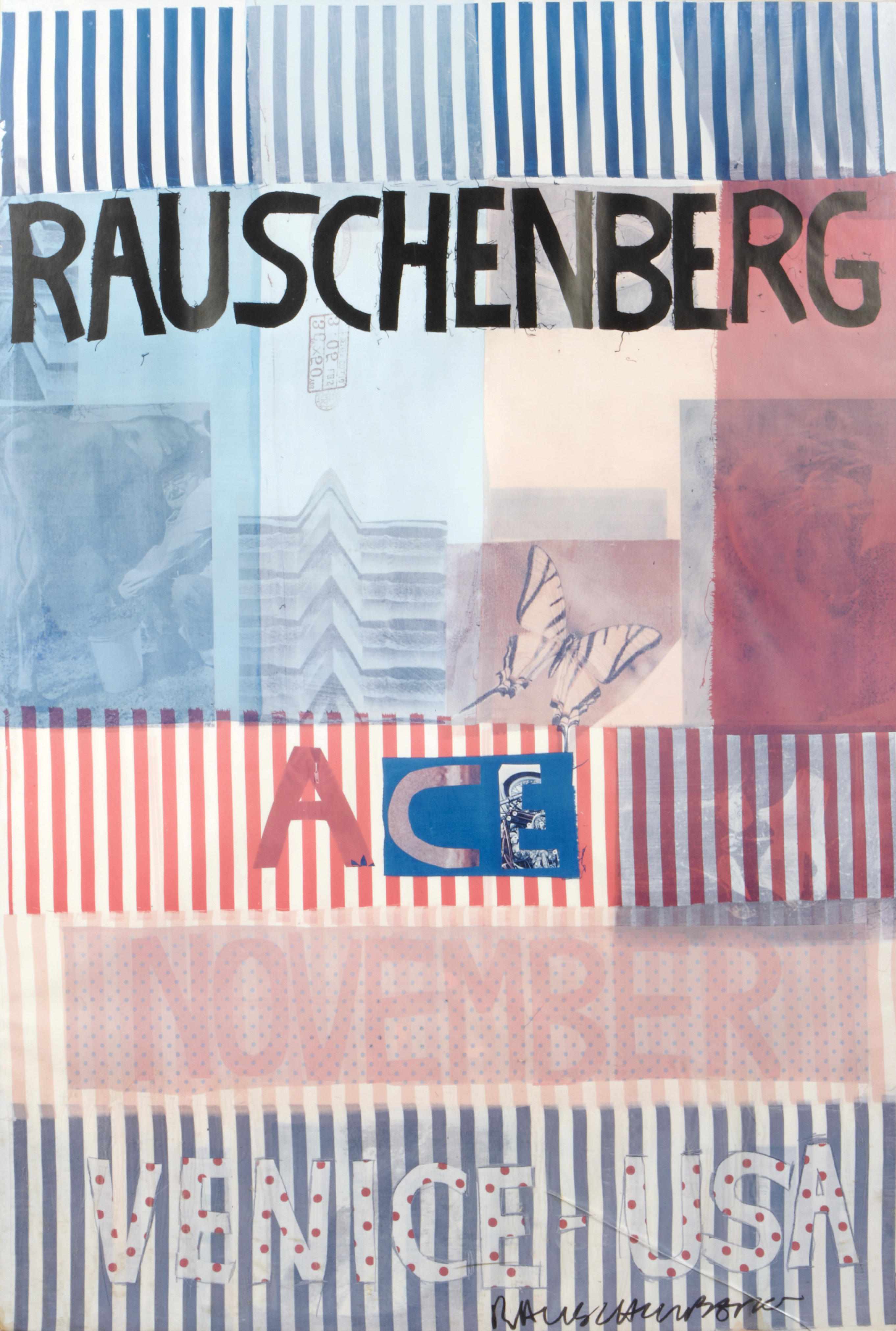 Appraisal: Robert Rauschenberg American - Ace November Venice USA Offset lithographic