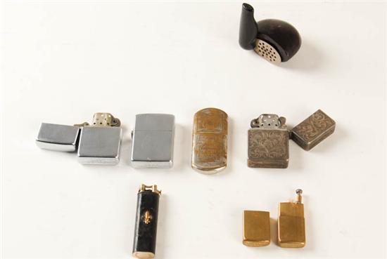 Appraisal: A Lot of Six Lighters and a Folding Pocket Pipe