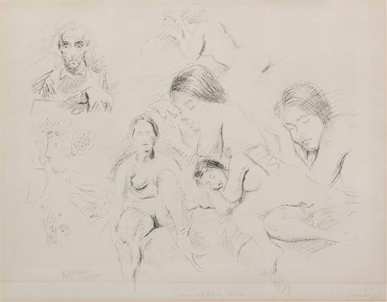 Appraisal: Sale Lot Raphael Soyer Russian - Figure Studies of Sleeping